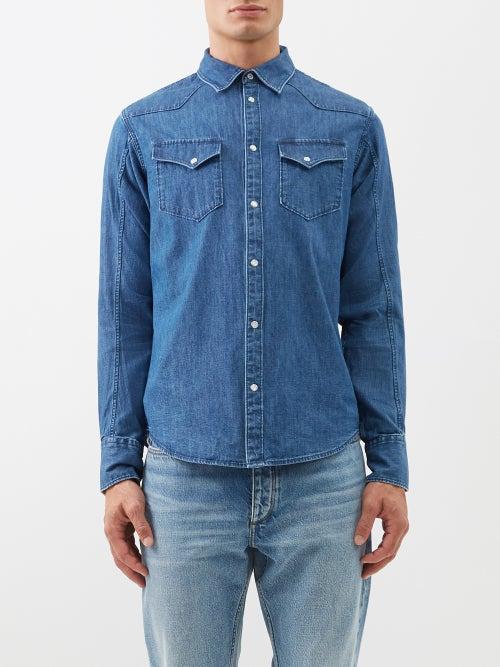 Rag & Bone - Chambray-denim Shirt - Mens - Blue