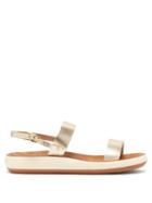 Matchesfashion.com Ancient Greek Sandals - Clio Comfort Leather Sandals - Womens - Gold