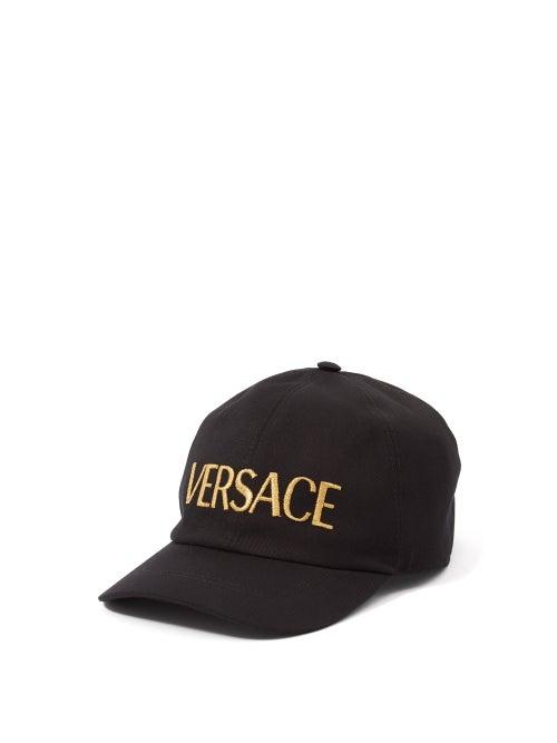Versace - Logo-embroidered Baseball Cap - Womens - Black