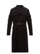 Matchesfashion.com Prada - Belted Wool Military Coat - Mens - Black