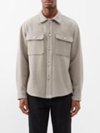 Frame - Flap-pocket Cotton-blend Overshirt - Mens - Grey