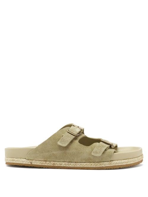 Matchesfashion.com Yuketen - Arizonian Two-strap Suede Sandals - Mens - Beige