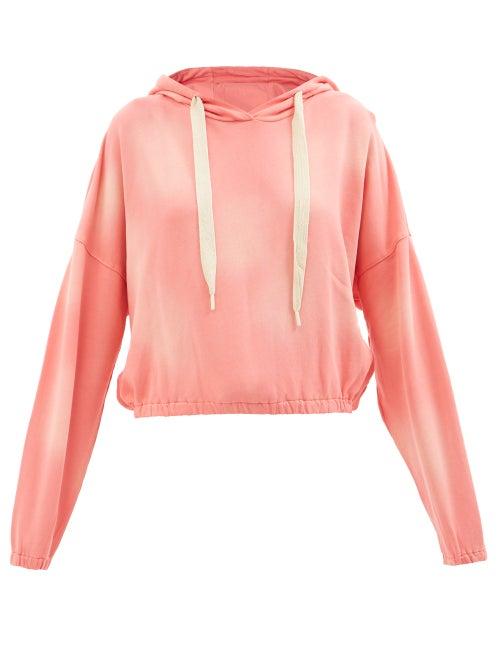 The Upside - Moonstone Amelie Cotton-jersey Hooded Sweatshirt - Womens - Pink