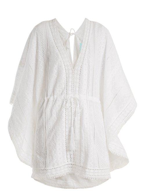 Matchesfashion.com Melissa Odabash - Gigi Eyelet Lace Kaftan - Womens - White