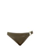 Matchesfashion.com Solid & Striped - The Mimi Metallic Bikini Briefs - Womens - Khaki