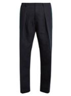 Tomorrowland Contrast-stripe Wide-leg Cotton-blend Trousers