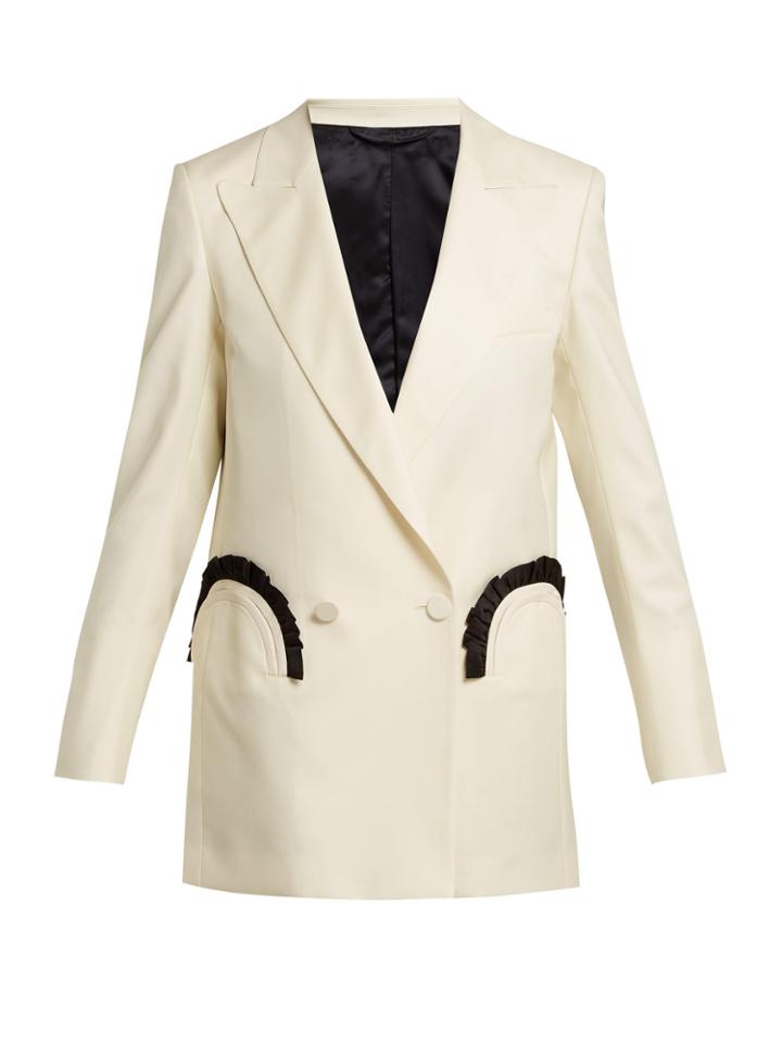 Blazé Milano Espoir Peak-lapel Wool Faille Blazer