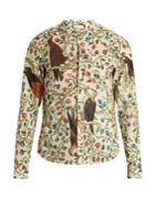Gucci Birds-print Single-cuff Cotton Shirt