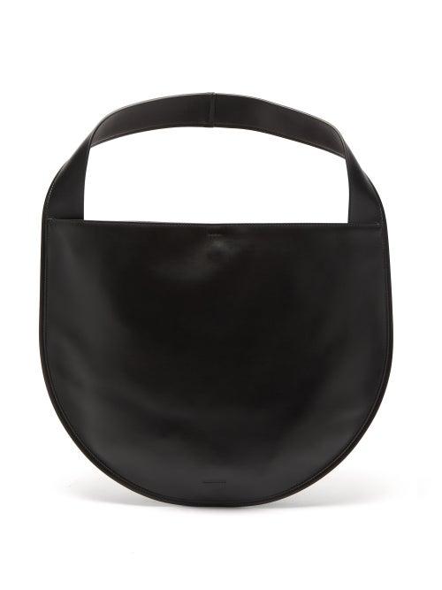 Jil Sander - Semi-circle Small Leather Shoulder Bag - Womens - Black
