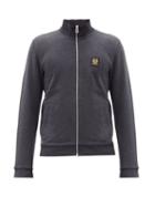Matchesfashion.com Belstaff - High-neck Loopback Cotton-jersey Sweater - Mens - Dark Grey
