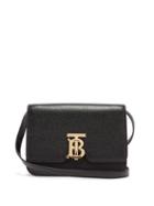 Matchesfashion.com Burberry - Tb Small Grained-leather Cross-body Bag - Womens - Black