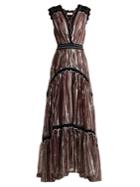Peter Pilotto Striped-jacquard Crepe Gown