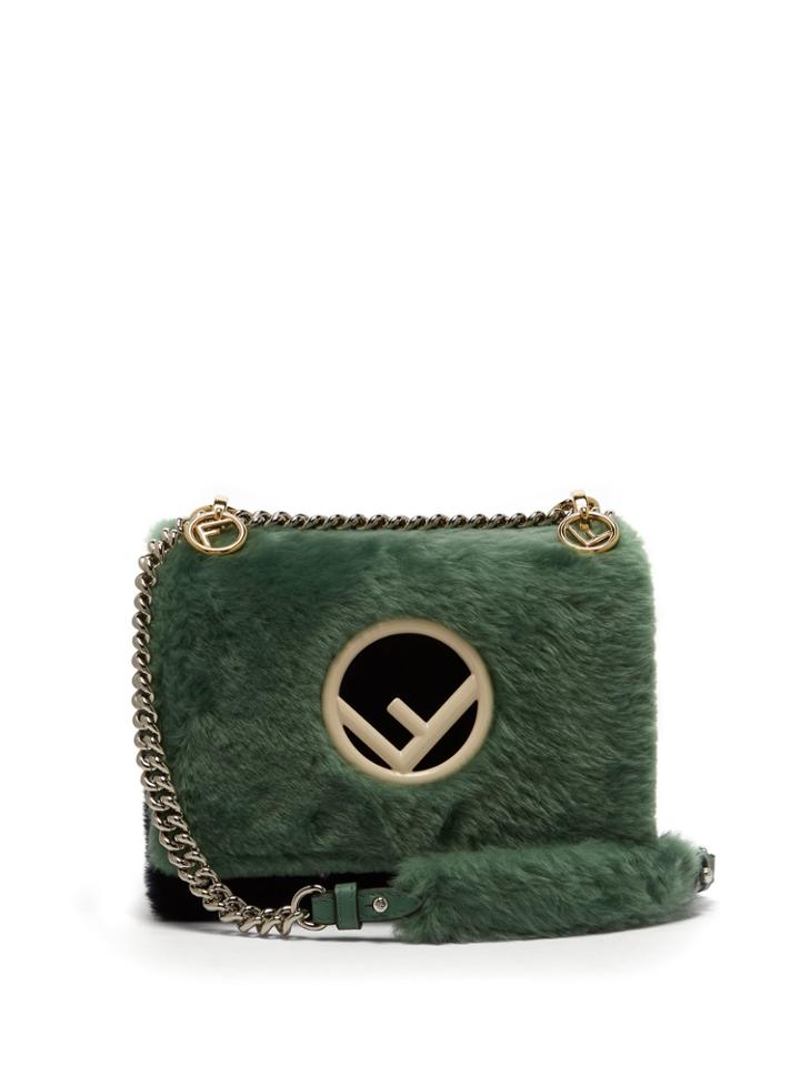 Fendi Kan I Shearling Cross-body Bag