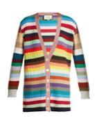 Gucci Striped Cashmere And Wool-blend Cardigan