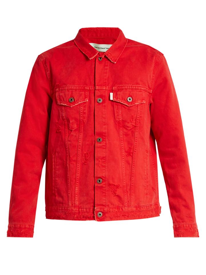 Off-white The End Distressed Denim Jacket