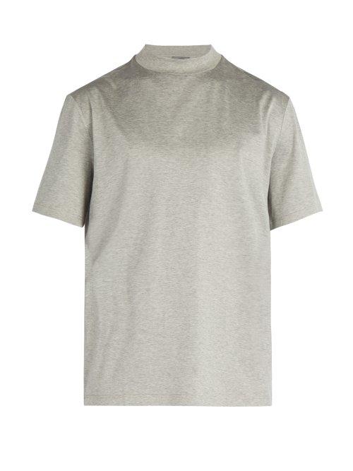 Matchesfashion.com Lanvin - Crew Neck Cotton T Shirt - Mens - Grey