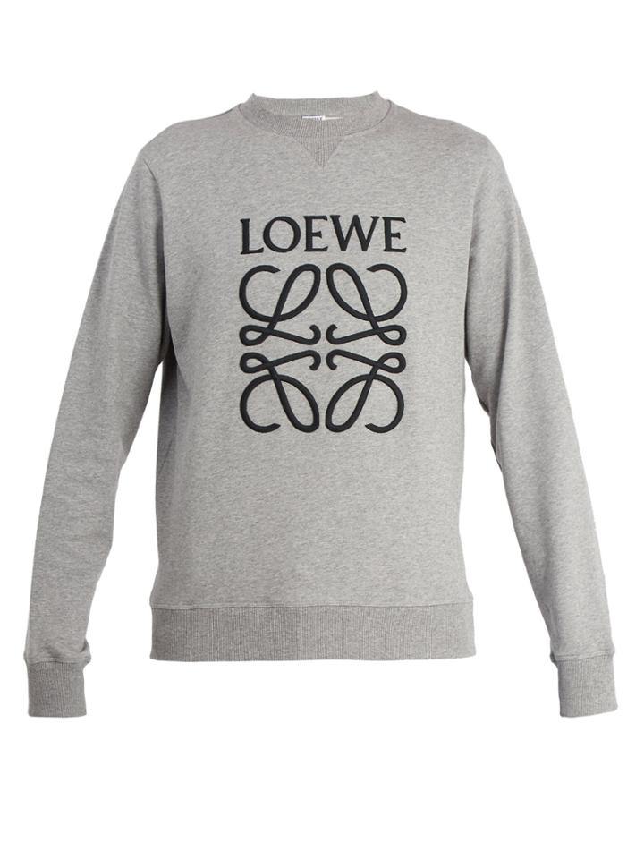 Loewe Logo-embroidered Cotton-jersey Sweatshirt