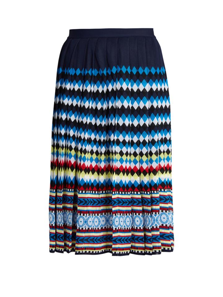 Mary Katrantzou Aura Eirene-jacquard Pleated Skirt