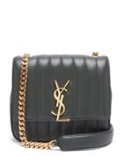 Matchesfashion.com Saint Laurent - Vicky Medium Leather Bag - Womens - Dark Green