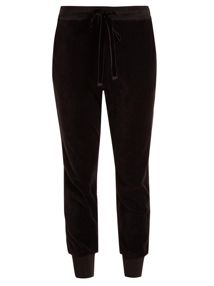 Muveil Mid-rise Slim-leg Velvet Trousers
