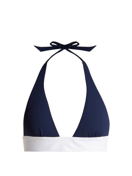 Matchesfashion.com Heidi Klein - Harbour Island Bikini Top - Womens - Navy White
