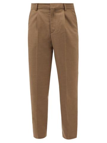 Another Aspect - Pleated Tailored Trousers - Mens - Khaki