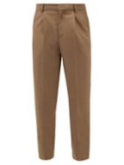 Another Aspect - Pleated Tailored Trousers - Mens - Khaki