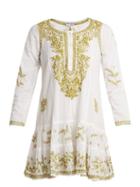 Matchesfashion.com Juliet Dunn - Embroidered Cotton Dress - Womens - White Multi
