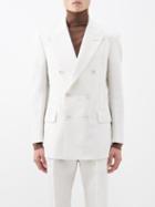 Tom Ford - Double-breasted Cotton-blend Suit Jacket - Mens - White
