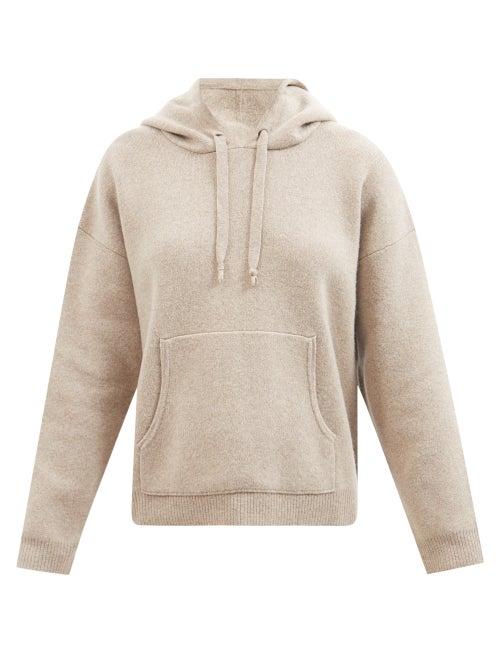 Weekend Max Mara - Virgin Wool Hooded Sweatshirt - Womens - Light Beige
