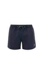 Matchesfashion.com Paul Smith - Zebra-embroidered Swim Shorts - Mens - Navy