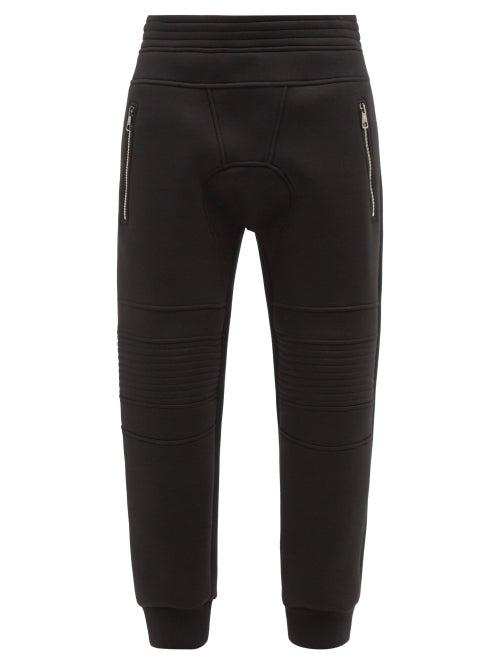 Neil Barrett - Tapered-leg Quilted-jersey Track Pants - Womens - Black