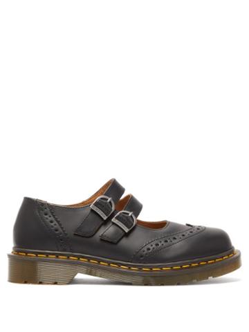 Matchesfashion.com Comme Des Garons Comme Des Garons - X Dr Martens Dolly Buckled Leather Brogues - Womens - Black