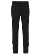 Matchesfashion.com Saint Laurent - Jacquard Striped Slim Fit Tuxedo Trousers - Mens - Black Grey