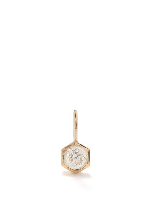 Lizzie Mandler - Mini Diamond & 18kt Gold Charm - Womens - Yellow Gold
