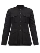 Matchesfashion.com Balenciaga - Single-breasted Patch-pocket Wool-twill Jacket - Mens - Black