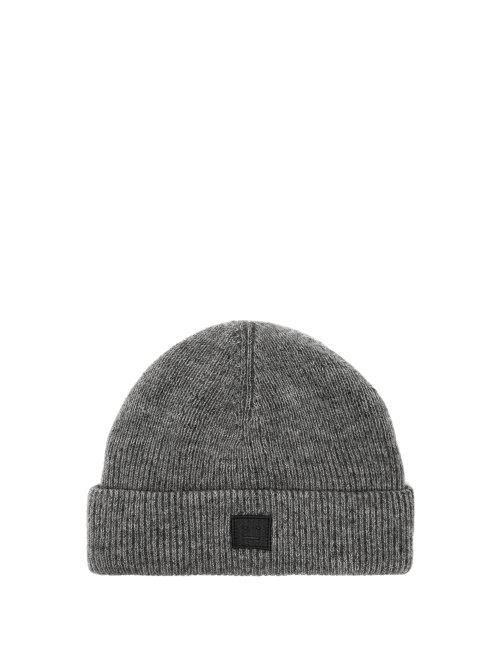 Matchesfashion.com Acne Studios - Kansy Face Wool Blend Beanie Hat - Mens - Grey