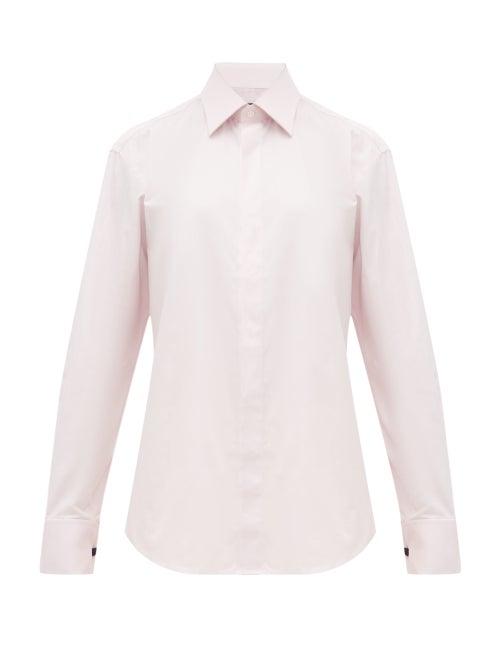 Matchesfashion.com Emma Willis - Selva French Cuff Cotton Shirt - Womens - Pink