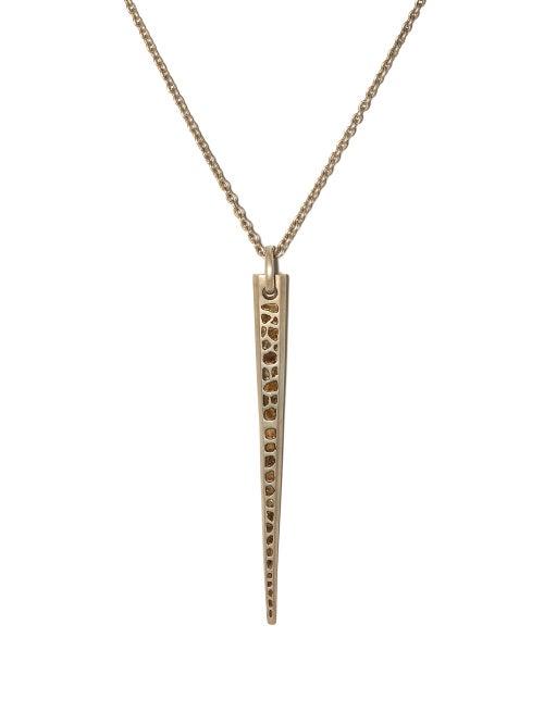 Matchesfashion.com Parts Of Four - Big Spike Diamond & Sterling-silver Necklace - Mens - Silver