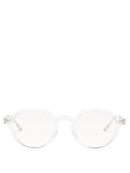 Matsuda - Round Acetate Glasses - Mens - Clear
