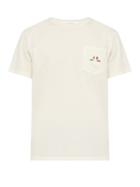 Matchesfashion.com Maison Kitsun - Fox Appliqu Cotton T Shirt - Mens - Beige