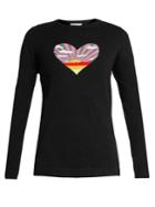 Bella Freud Sunset Heart Cotton And Cashmere-blend Sweater