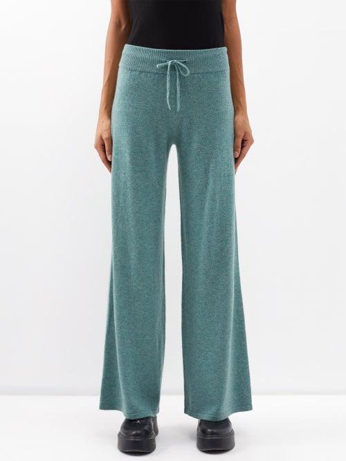 Lisa Yang - Sofi Drawstring-waist Cashmere Track Pants - Womens - Light Green