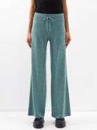 Lisa Yang - Sofi Drawstring-waist Cashmere Track Pants - Womens - Light Green