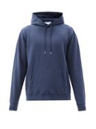 Matchesfashion.com Sunspel - Cotton-jersey Hooded Sweatshirt - Mens - Navy