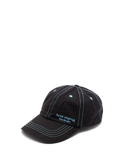 Matchesfashion.com Acne Studios - Carliy Logo Embroidered Cotton Baseball Cap - Mens - Black