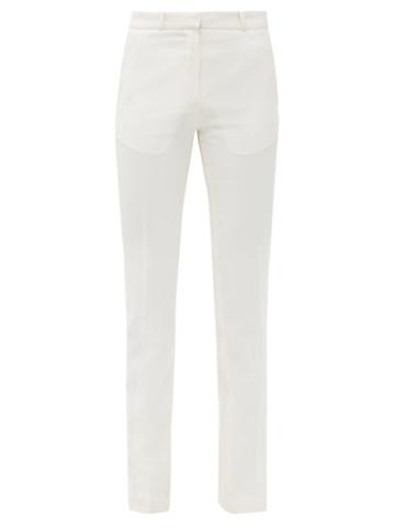 Matchesfashion.com Pallas Paris - Hudson High-rise Wool Trousers - Womens - White