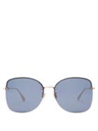 Matchesfashion.com Dior Eyewear - Diorstellaire Square Metal Sunglasses - Womens - Navy