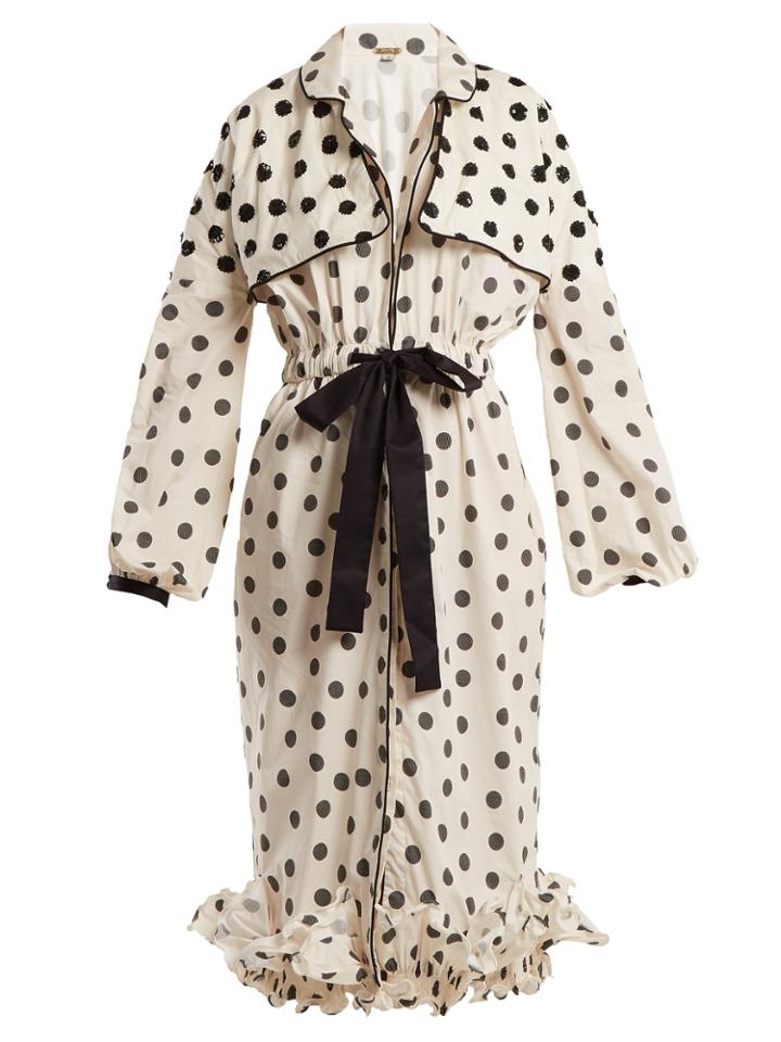 Johanna Ortiz Sequin-embellished Polka-dot Dress