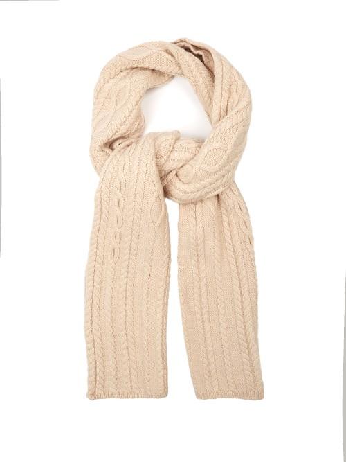 Weekend Max Mara Feroce Wool Cable-knit Scarf